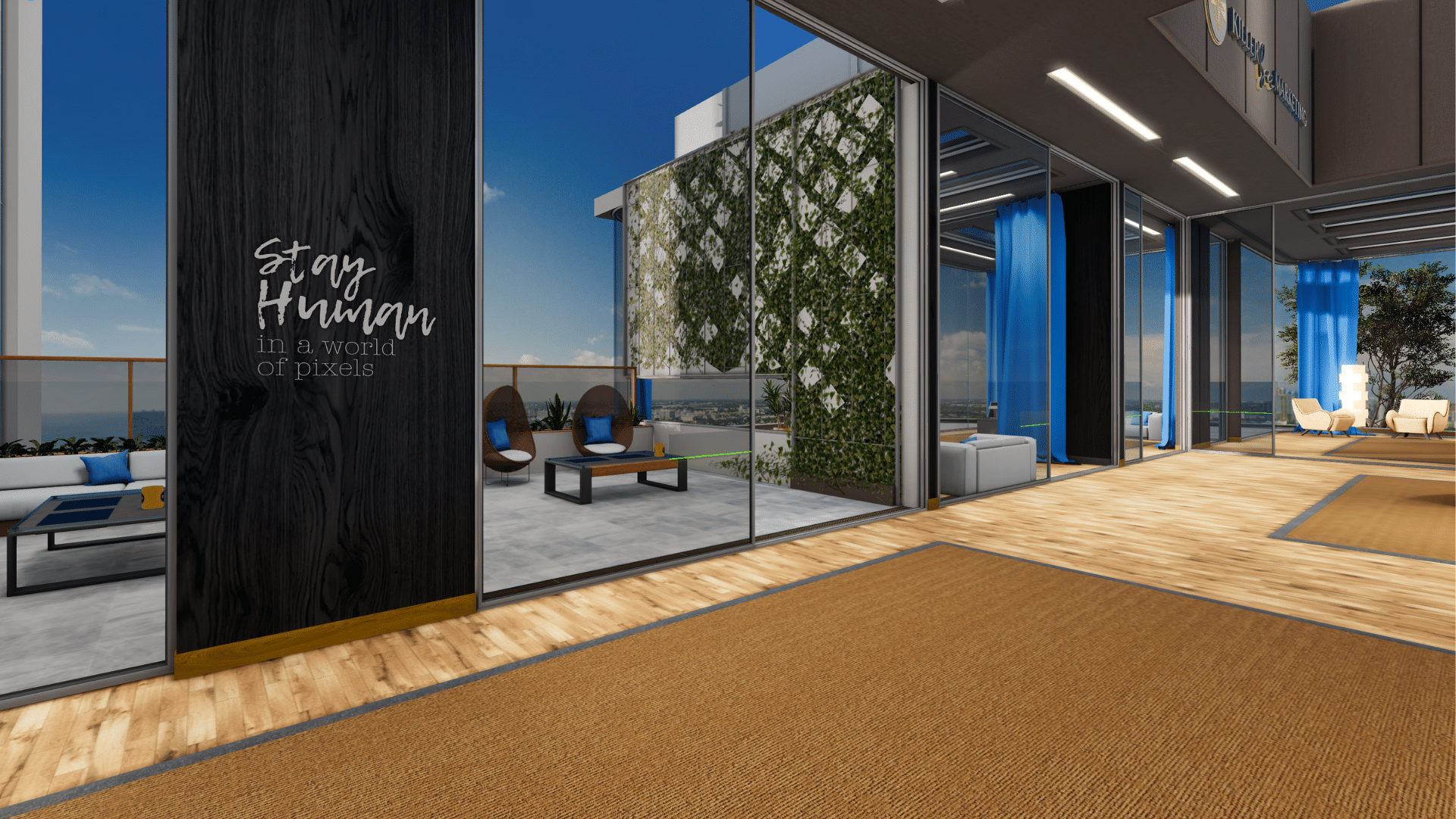 Stay Human Balcony - KBM Virtual Office
